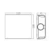 braytron_vector-b_vanjska led dekorativna lampa_tamno siva_dimenzije