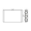 braytron_vector-b_6x1w_vanjska led dekorativna lampa_tamno siva_dimenzije
