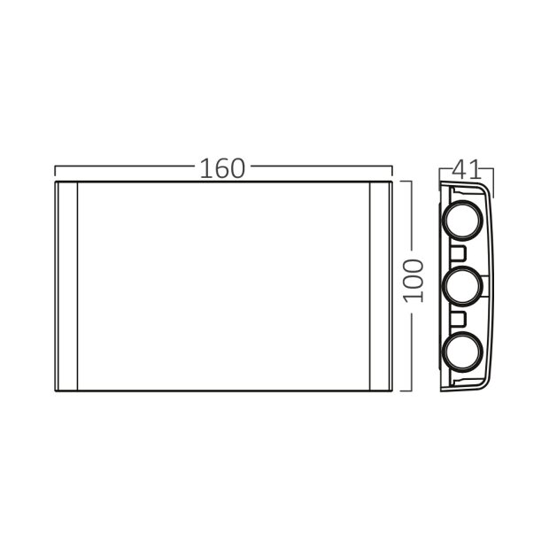 braytron_vector-b_6x1w_vanjska led dekorativna lampa_tamno siva_dimenzije