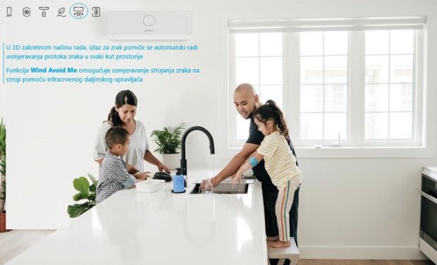 Bosch klima uređaj Climate 5,2kW, R32, 4000i_interijer
